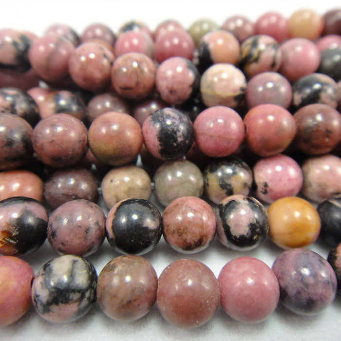 Rhodonite 6mm Round Beads