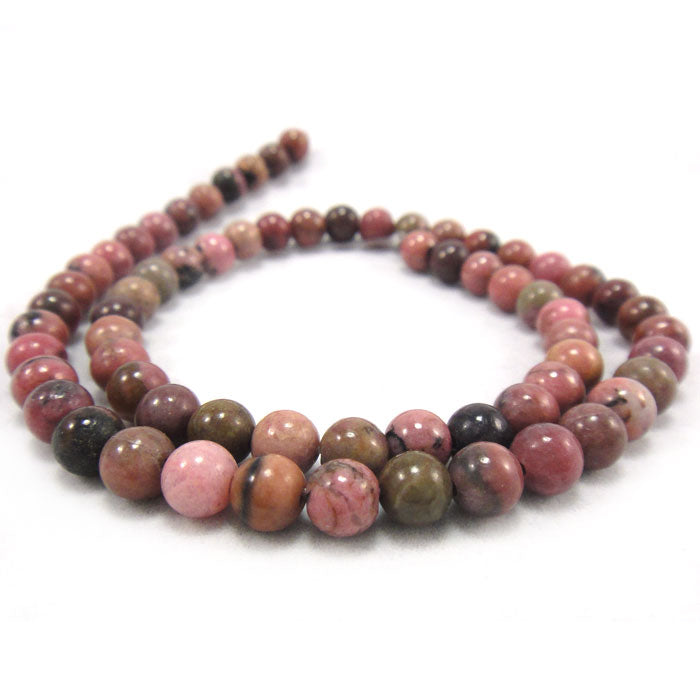 Rhodonite 6mm Round Beads