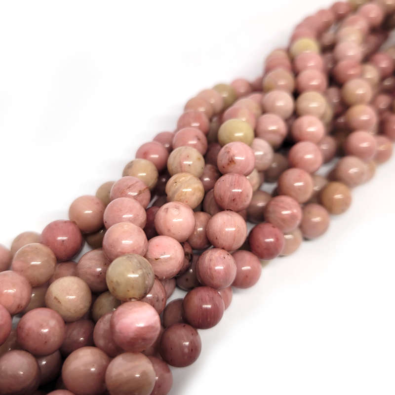 Rhodonite 8mm Round Beads