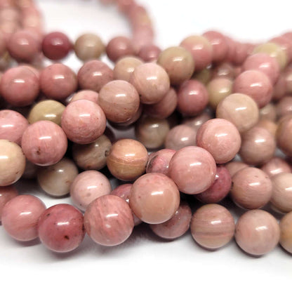 Rhodonite 8mm Round Beads