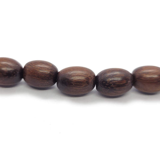 Robles Oval 8x11mm Wood Beads Dark Brown