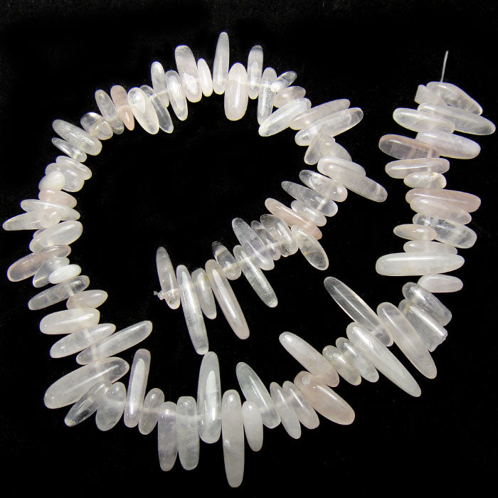 Rose Quartz Long Chip Beads