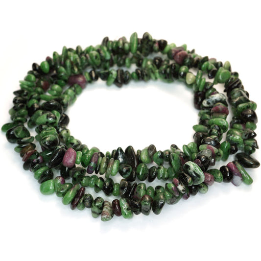 Ruby Zoisite Chip Beads