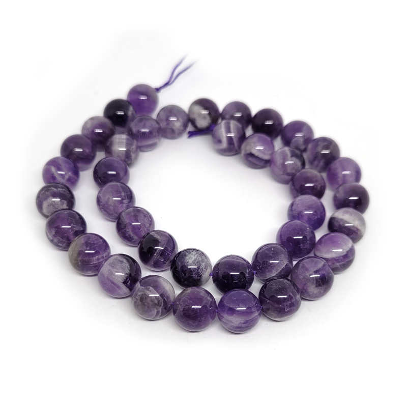 Sage Amethyst 10mm Round Beads