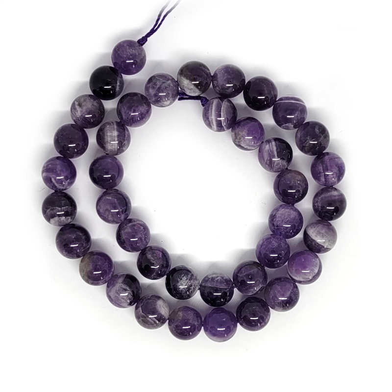 Sage Amethyst 10mm Round Beads