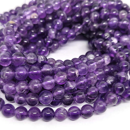 Sage Amethyst 6mm Round Beads