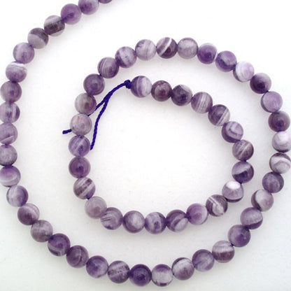 Sage Amethyst 6mm Round Beads