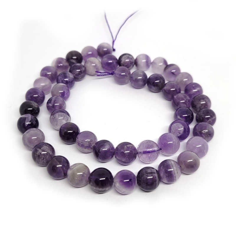 Sage Amethyst 8mm Round Beads