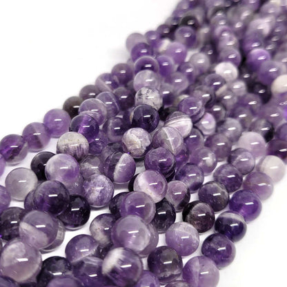 Sage Amethyst 8mm Round Beads