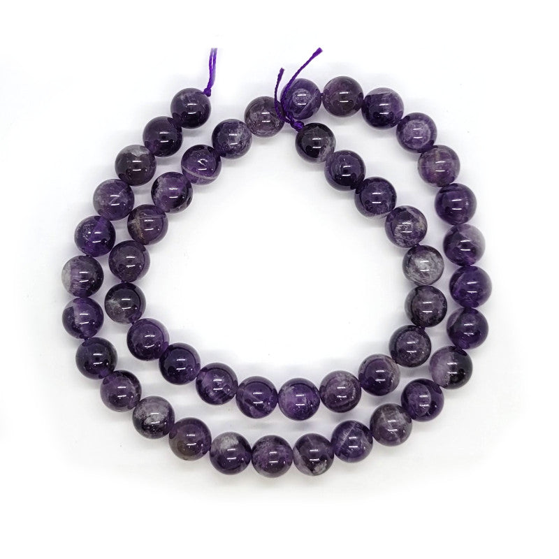 Sage Amethyst 8mm Round Beads