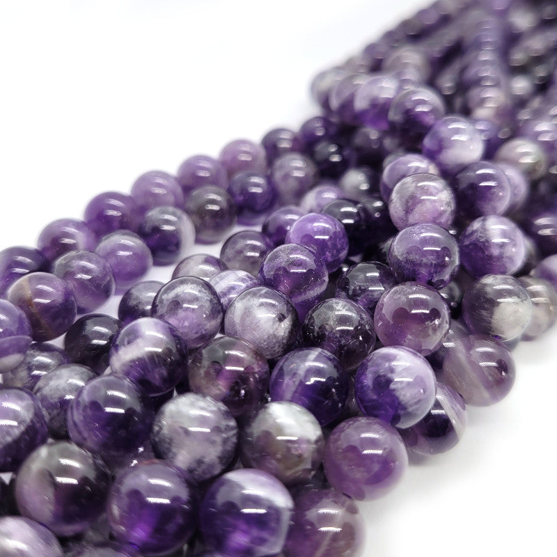 Sage Amethyst 8mm Round Beads