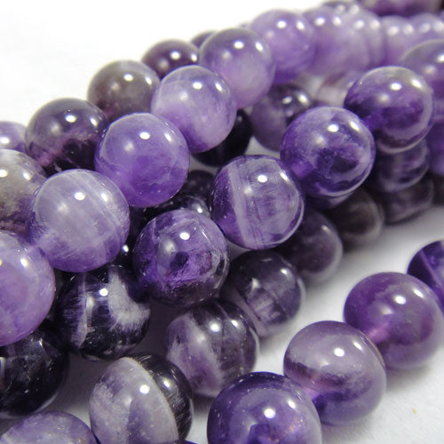 Sage Amethyst 8mm Round Beads