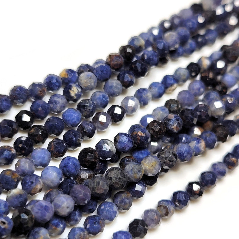 Sapphire Faceted Round Beads