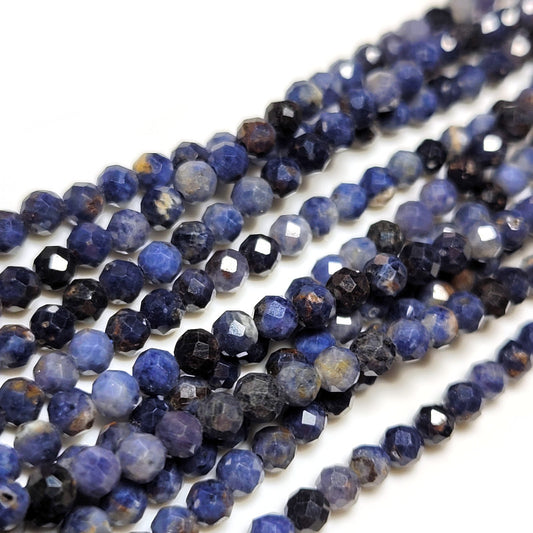 Sapphire Faceted Round Beads