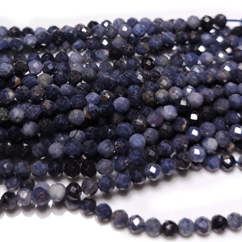 Sapphire Faceted Round Beads