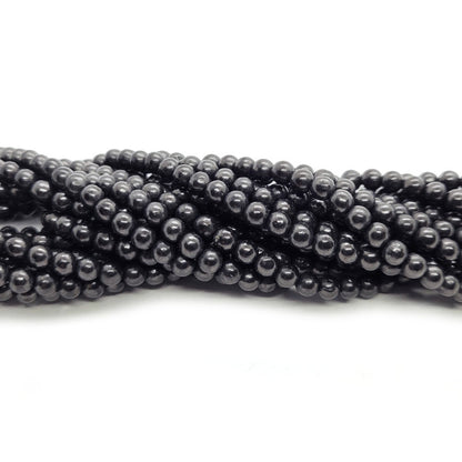 Shungite 4mm Round Beads