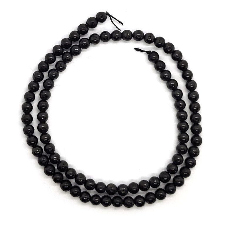 Shungite 4mm Round Beads