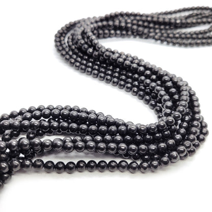 Shungite 4mm Round Beads