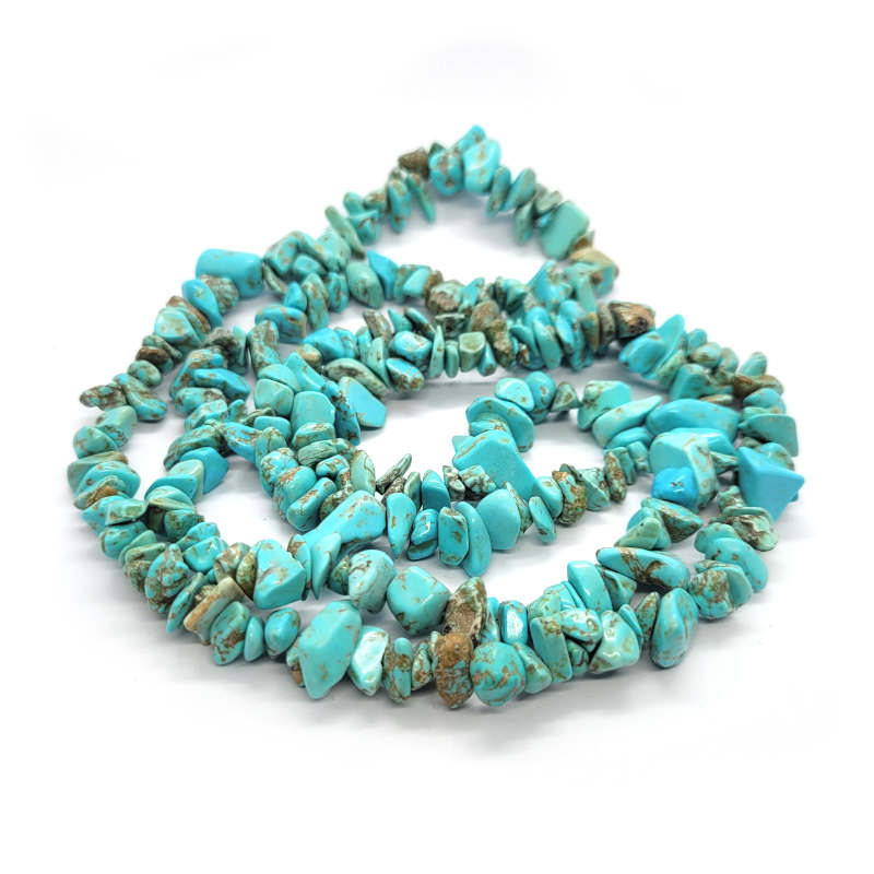 Stabilised Turquoise 5x10mm Chip Beads