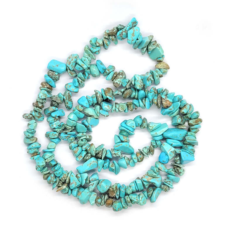 Stabilised Turquoise 5x10mm Chip Beads