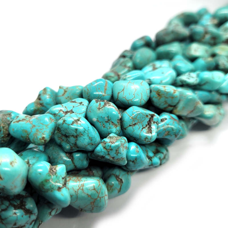 Stabilised Turquoise 14-16mm Nugget Beads 