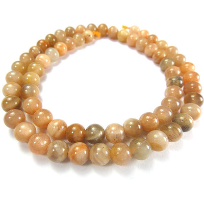 Sunstone 6mm Round Beads