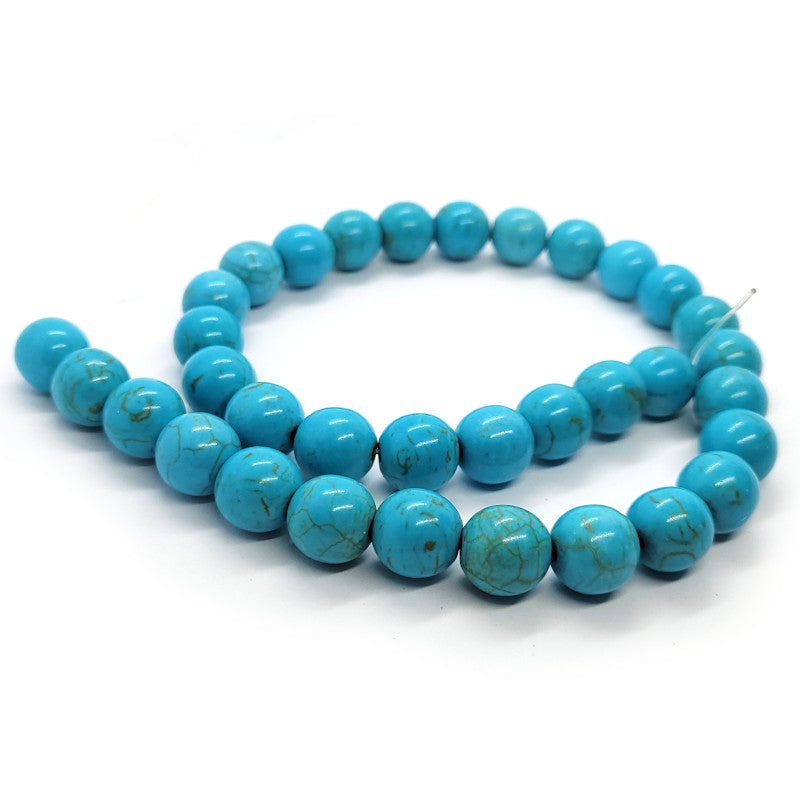 Synthetic Turquoise 12mm Round Beads