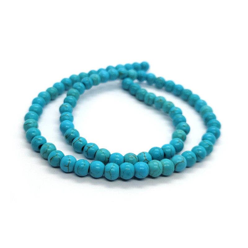 Synthetic Turquoise 6mm Round Beads