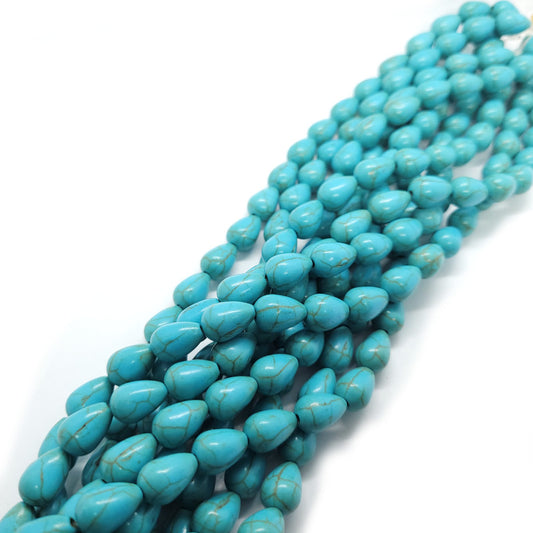 Synthetic Turquoise Drop Beads