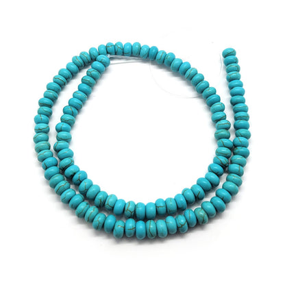 Synthetic Turquoise 4x6mm Rondelle Beads