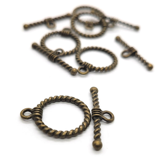 Tibetan Style Bronze Toggle Clasp