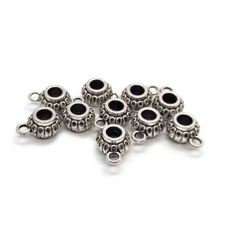 Tibetan Style Rondelle Bead Hanger (Pack 10)