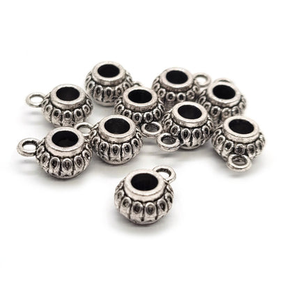 Tibetan Style Rondelle Bead Hanger (Pack 10)