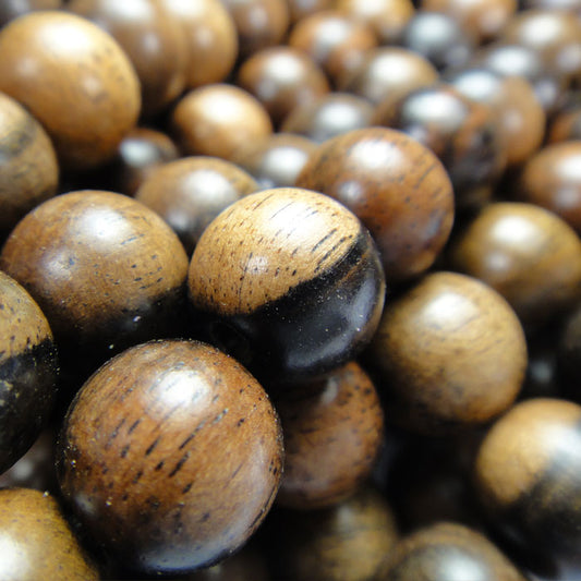 Kamagong (Tiger Ebony) 10mm Round Wood Beads