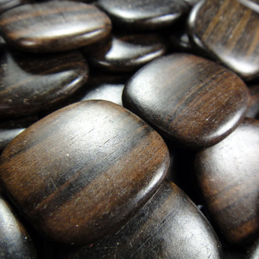 Kamagong (Tiger Ebony) Large Flat Beads