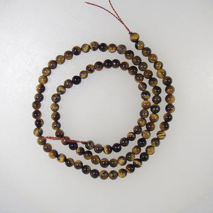 Tiger Eye 4mm Round Beads