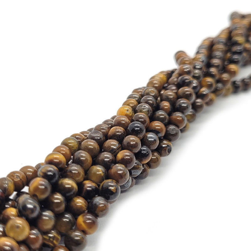 Tiger Eye 4mm Round Beads 