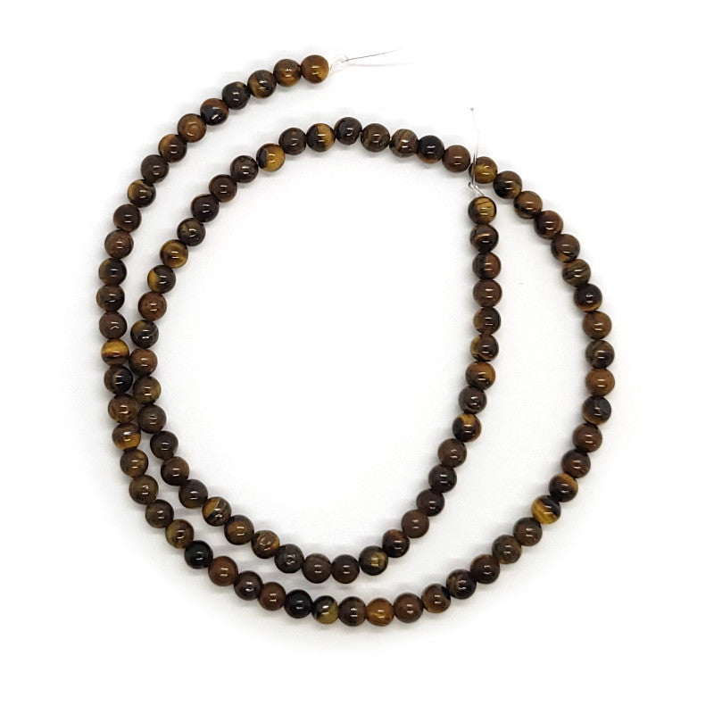 Tiger Eye 4mm Round Beads 