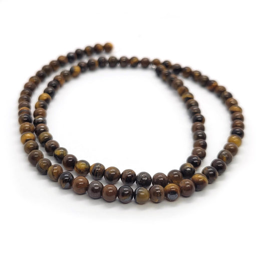 Tiger Eye 4mm Round Beads 