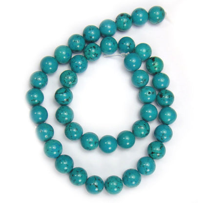 Stabilised Turquoise 10mm Round Beads