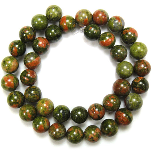 Unakite 10mm Round Beads