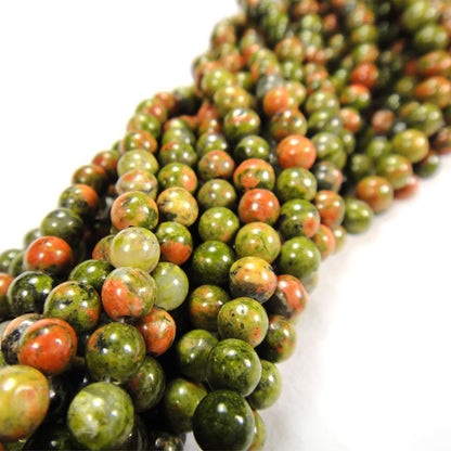 Unakite 4mm Round Beads