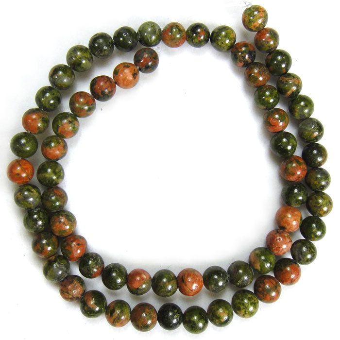 Unakite 6mm Round Beads