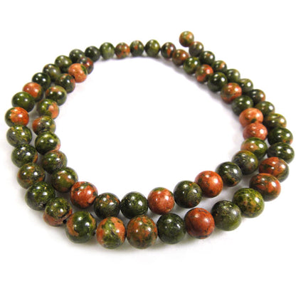 Unakite 6mm Round Beads