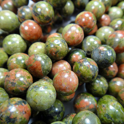 Unakite 8mm Round Beads