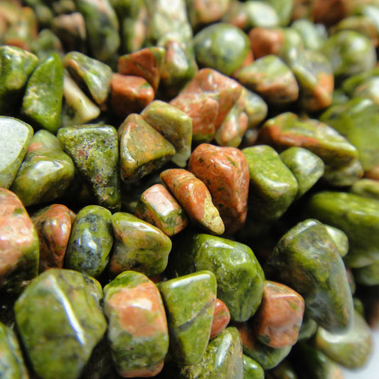 Unakite Chip Beads