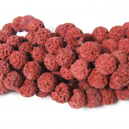 Dyed Lava Rock Rust Red 8mm Round Beads