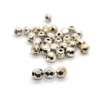 Alloy Silver Faceted Spacer Beads