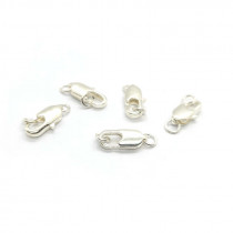 Brass Lobster Claw Clasp Silver (Pack 5)