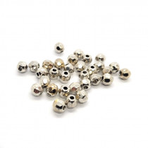 Alloy Silver Faceted Spacer Beads